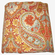 POTTERY BARN Bella Multicolor Earthy Floral Buttons Duvet Cover All-Cotton Twin