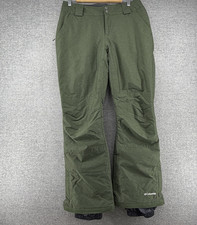 Columbia Omni Heat Ski Pants Women Size Medium Green SnowBoarding Omni Tech
