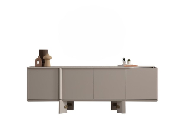 Beige Holz Konsole Designer Wohnzimmer Sideboard LuxuriöSe MöBel-image