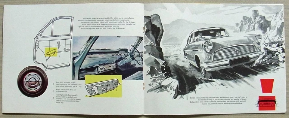 FORD CONSUL 375 SALOON & CONVERTIBLE Car Sales Brochure Feb 1961 #H3258/261 - Image 4 of 4