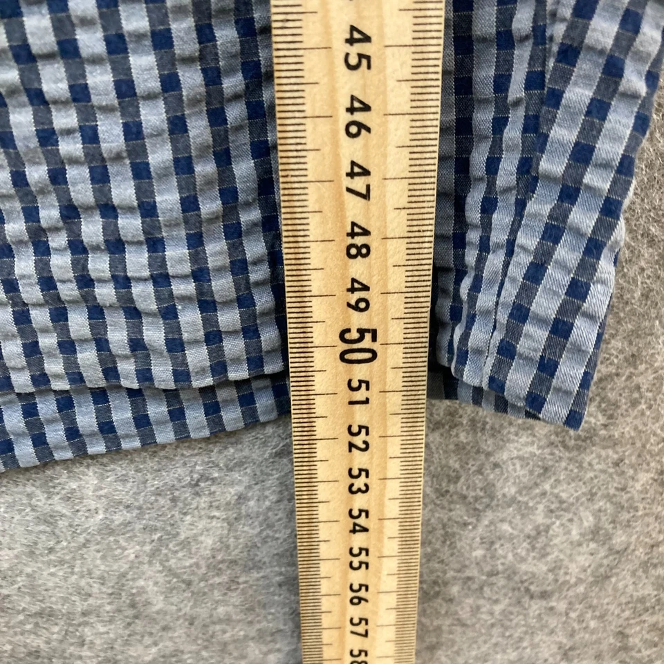 Шорты мужские Banana Republic 34 синие клетчатые с карманами бермудский хлопок 46621 - Изображение 4 из 4