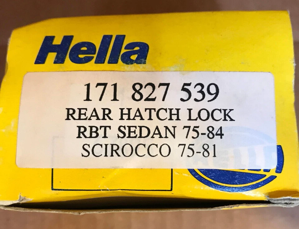 Cerradura de escotilla trasera Hella - #171827539 / 67895/61998 - Se adapta a Volkswagen Scirocco Foto 2 de 4