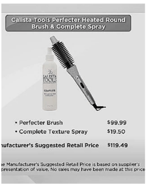 新品✨ CALISTA TOOLS パーフェクトスタイラー Calista Tools Perfecter Heated Ceramic Round Brush & Texture Spray