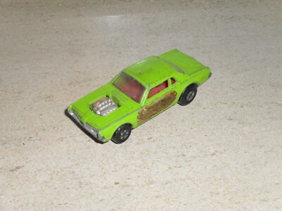 Matchbox Series No. 62 Mercury Cougar 1970 Superfast hellgrün - bespielt
