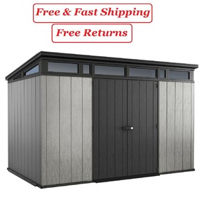 keter artisan 11' x 7' customizable storage shed ebay