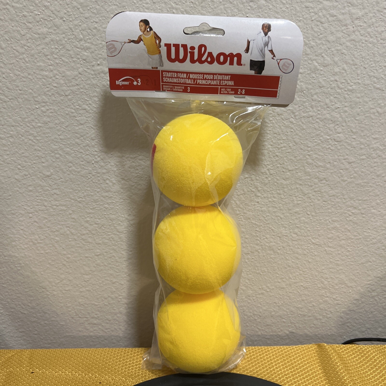 WILSON Sporting Goods Starter Foam Tennis Ball 3 Ball Pack,Orange