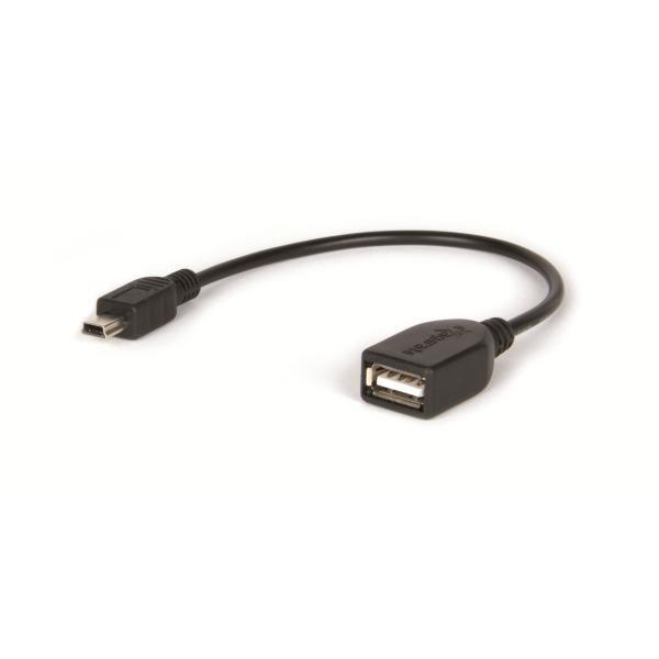 Hamlet - Networking ADATTATORE MINI USB M TO USB F CON SPECIFICHE OTG - 15 CM