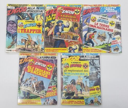 "ZAGOR SPECIAL - LOT OF 5 NEW COMICS ""STILL CELLOPHANATED WITH ALBET""  - Picture 1 of 1