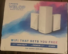 Linksys Velop AC4800 Tri-Band Intelligent Mesh Whole Home WiFi System WHW0203P