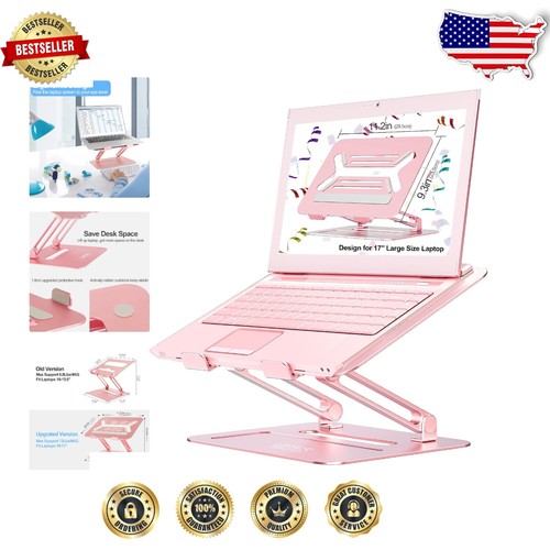 Portable Adjustable Laptop Riser - Lightweight Aluminum Stand for Home & Office