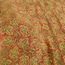 Sanskriti Vintage Orange Saree Blend Georgette Printed Sari 5 Yard Craft Fabric