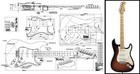 Stratocaster-Style Electric Guitar Full-Scale Plan
