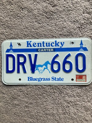 1997 Kentucky License Plate - DRV 660 - Nice Natural! | eBay
