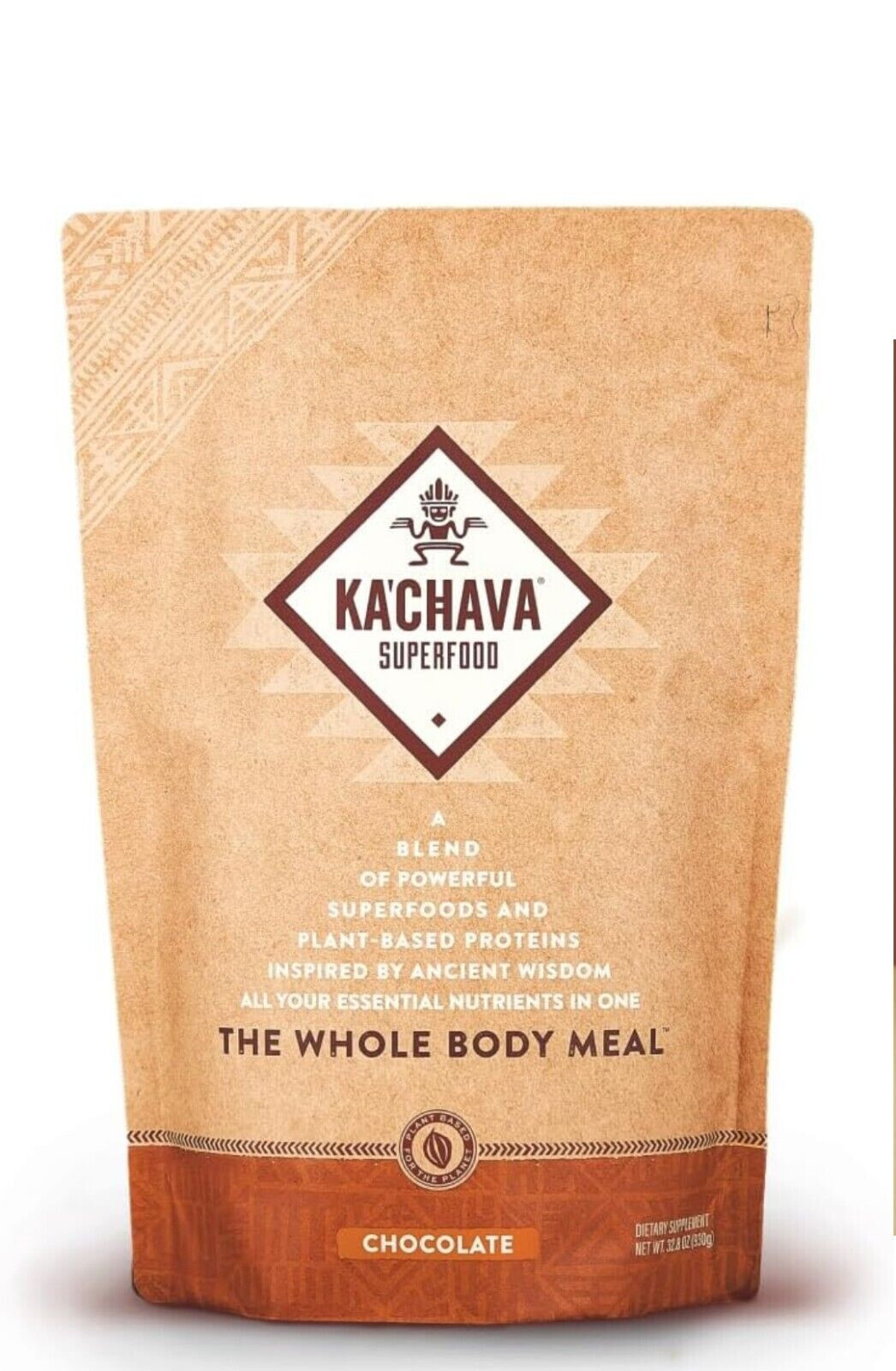 2X Ka'Chava Superfood Chocolate Meal Replacement Protein Shake 32.8