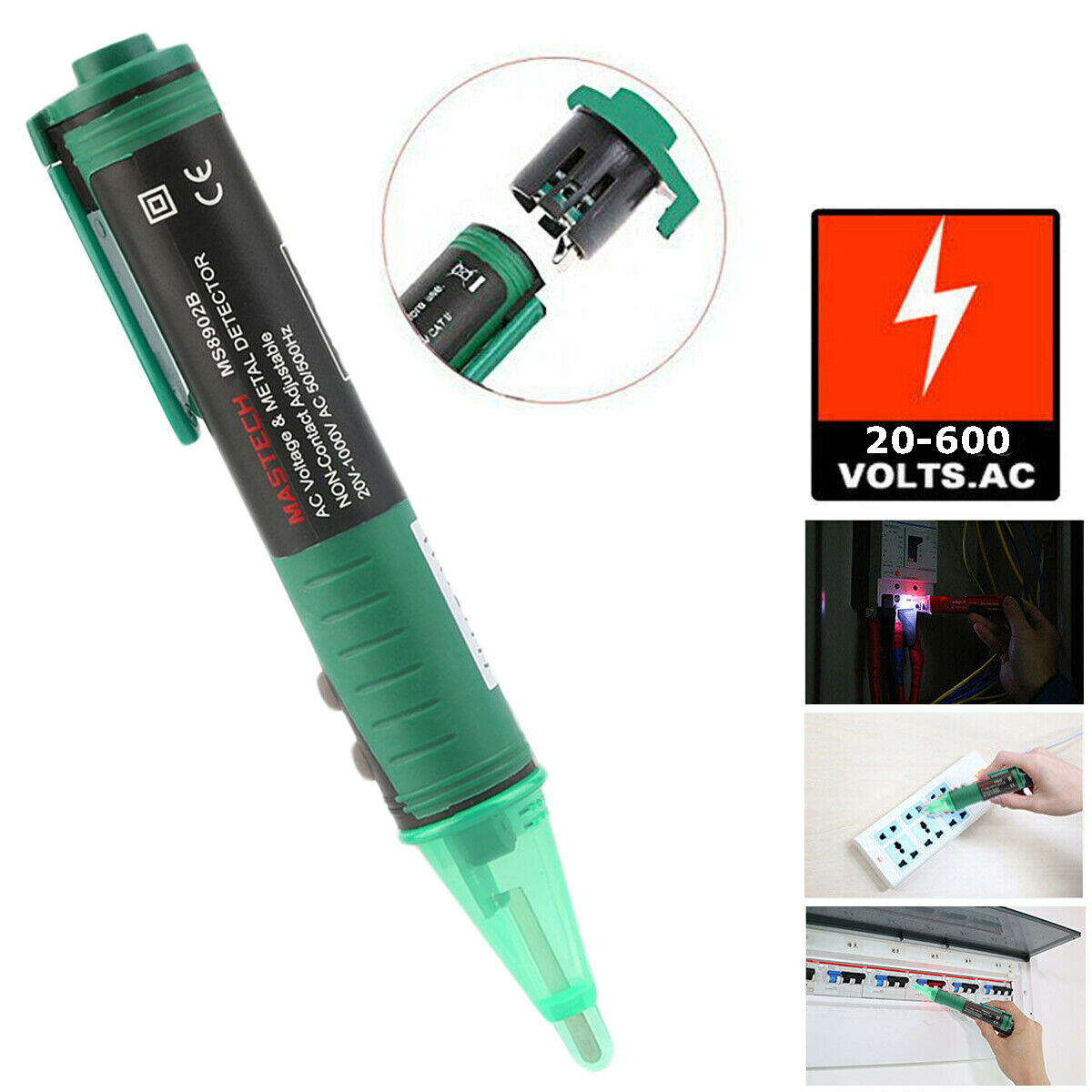 Details about  / 12-1000V Voltage Tester Pen Electric Volt Alert Detector Non-Contact AC Sensor#