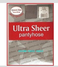 ultra sheer panty hose pantyhose stocking Queen size GRAY size 40" - 54 " hip