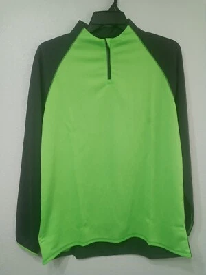 Womens brand new 1/4 zip reflective pullover lime size XL - Image 1 of 4