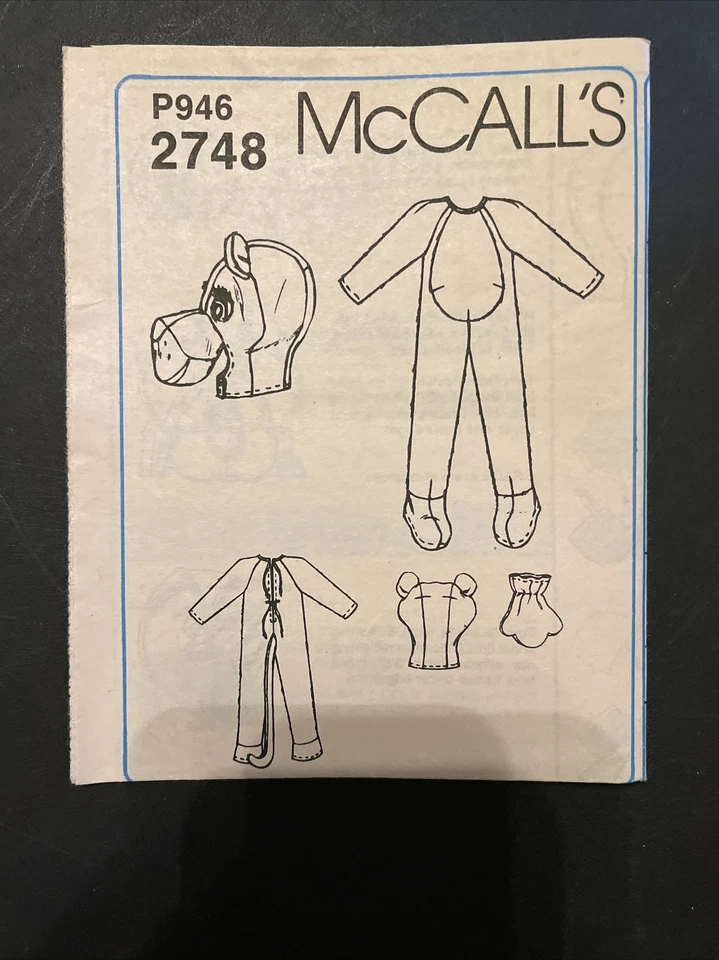 McCalls Pattern Pink Panther Costume Large Adult Precut 2748 Vintage 1986 - Image 4 of 4
