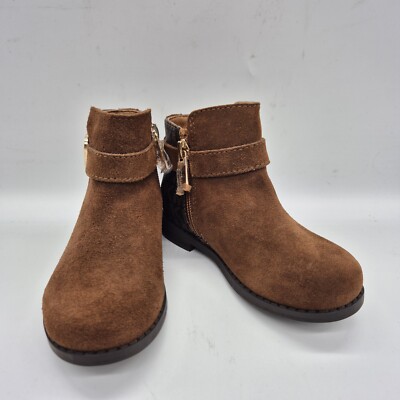 Michael Kors Girls Ankle Zip Up Boots Size C Toddler Brown