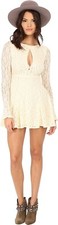 Free People Women's 241027 Teen Witch Lace Dress Shearling Size S