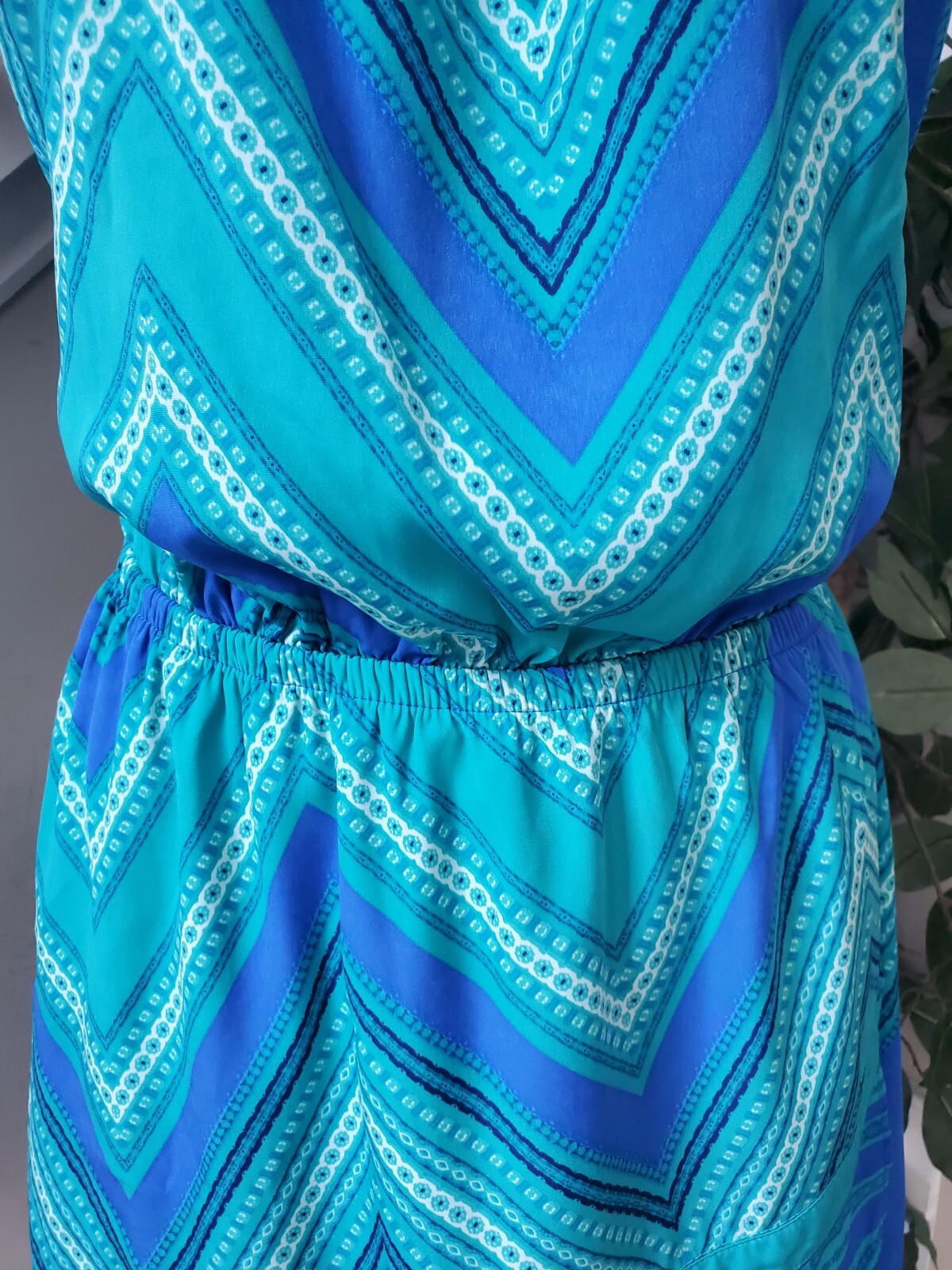 Express Women's Blue Polyester Square Neck Sleeve… - image 3