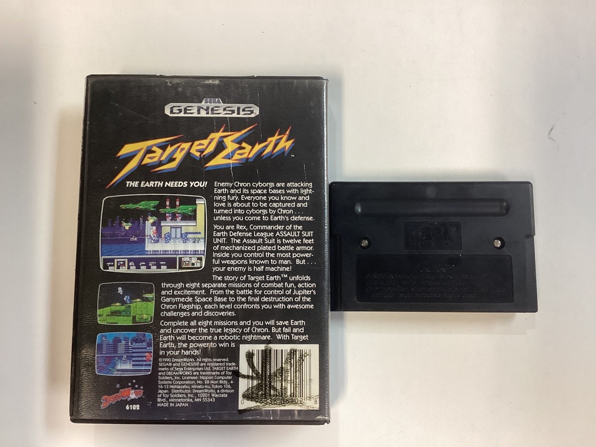 Target Earth- Sega Genesis Game and Case No Manual TESTED