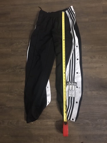 Vintage Adidas Snap Track Pants Black Mens Small
