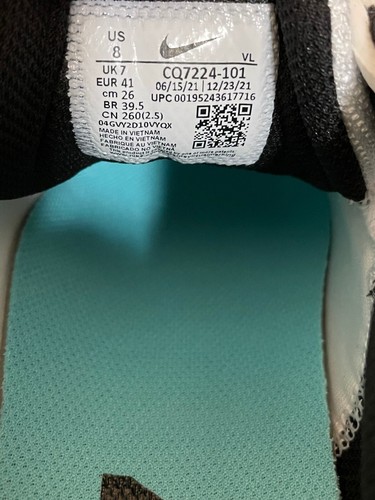 Nike Force Zoom Mike Trout 7 White/Black Baseball Cleats Size Men's 8 CQ7224 101 - Picture 9 of 9