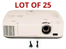 Lot Of 25 Nec Np-m311w 3lcd Projector Wxga 3100 Ansi Hdmi W/power &amp; Hdmi Cables