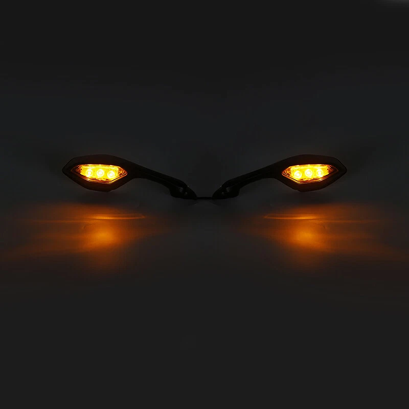 Espejos retrovisores LED señales de giro aptas para Yamaha YZF-R1 2015-25 YZF R6 2017-2022 Foto 2 de 4