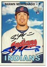 Shawn Morimando Cleveland Indians 2016 Topps Heritage High Number Signed Card