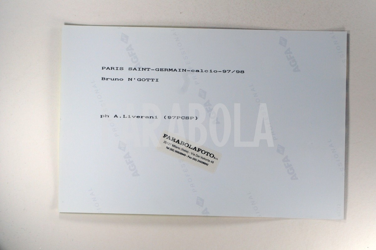 Photo De Presse Vintage - PSG Bruno Ngotty - Années 90 - Tirage 26x18 Cm
