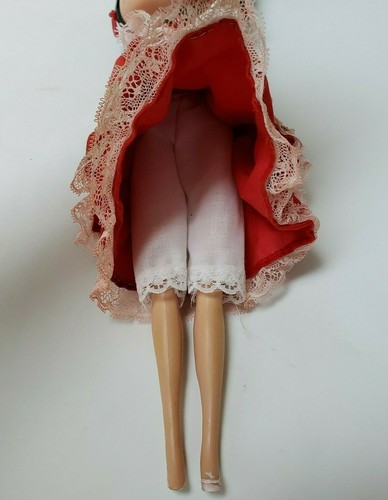 Vintage Betty Boop Doll Red white Lace Christmas Dress Earrings Bloomers 12" - Picture 7 of 8