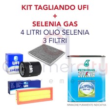 KIT TAGLIANDO FILTRI UFI + 4LT OLIO SELENIA GAS LANCIA YPSILON 1.4 57KW 78CV GPL