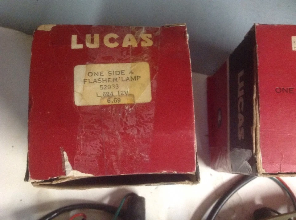Lámparas marcadoras/giradoras delanteras Austin America Morris NOS Lucas L694 (par) 1968-1969 Foto 2 de 4