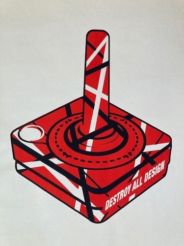 Destroy All Design Street Art Print Van Halen Atari Joystick Mr Brainwash Banksy - Picture 3 of 5