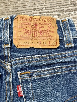 Vtg 80s Levis 302-0117 Kids Toddler Denim Jeans 1T 19 X 14 Rare