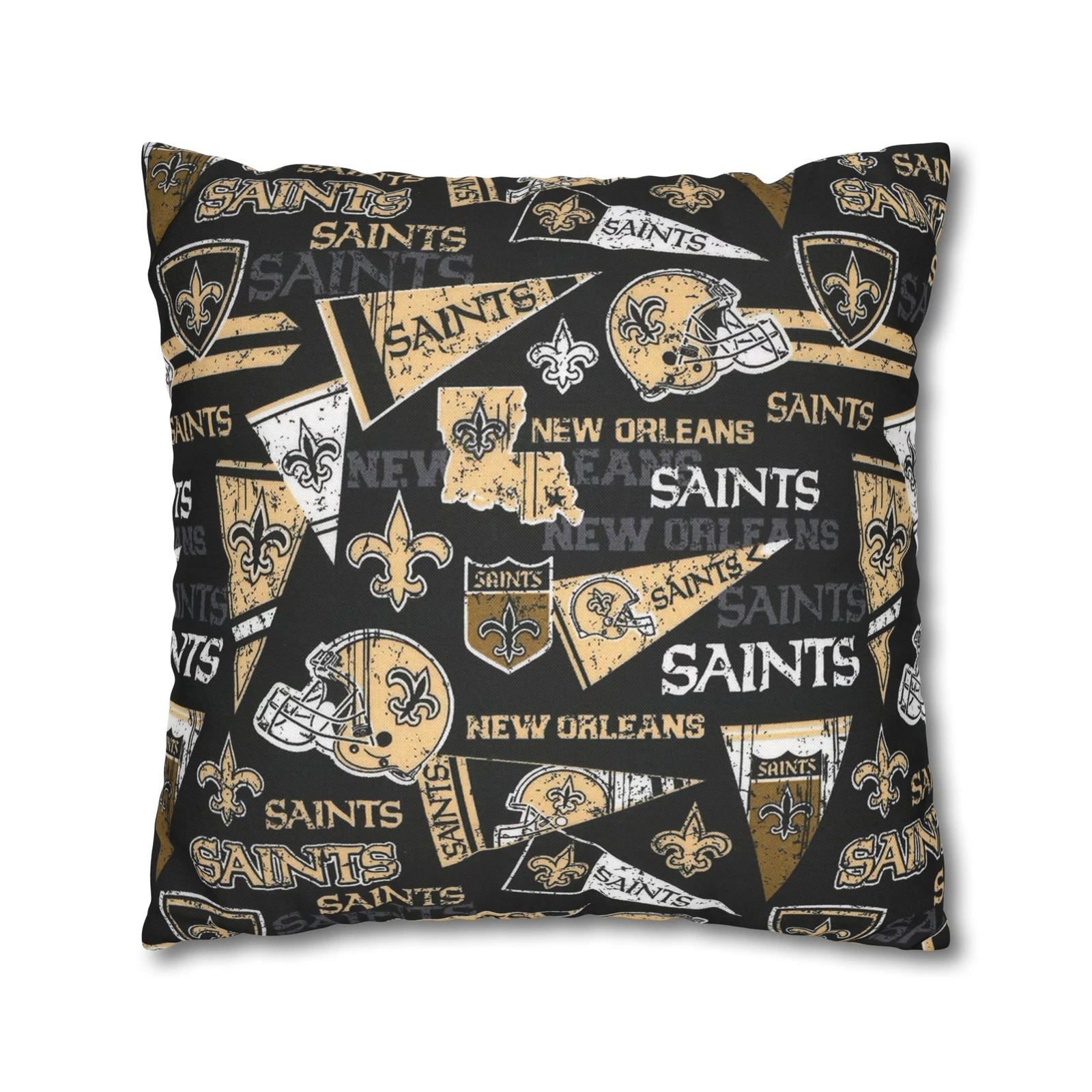 New Orleans Saints Spun Square Throw Pillowcase