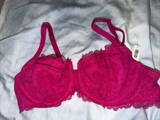 Soma Lace Balconette Bra 38B Pink Cosmo NWT
