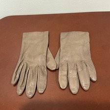 Fownes Genuine Leather Gloves Women's 7.5 Brown Soft Luxury Fitted Winter
