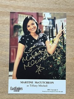 Hand Signed EastEnders Cast Card Martine McCutcheon as Tiffany Mitchell