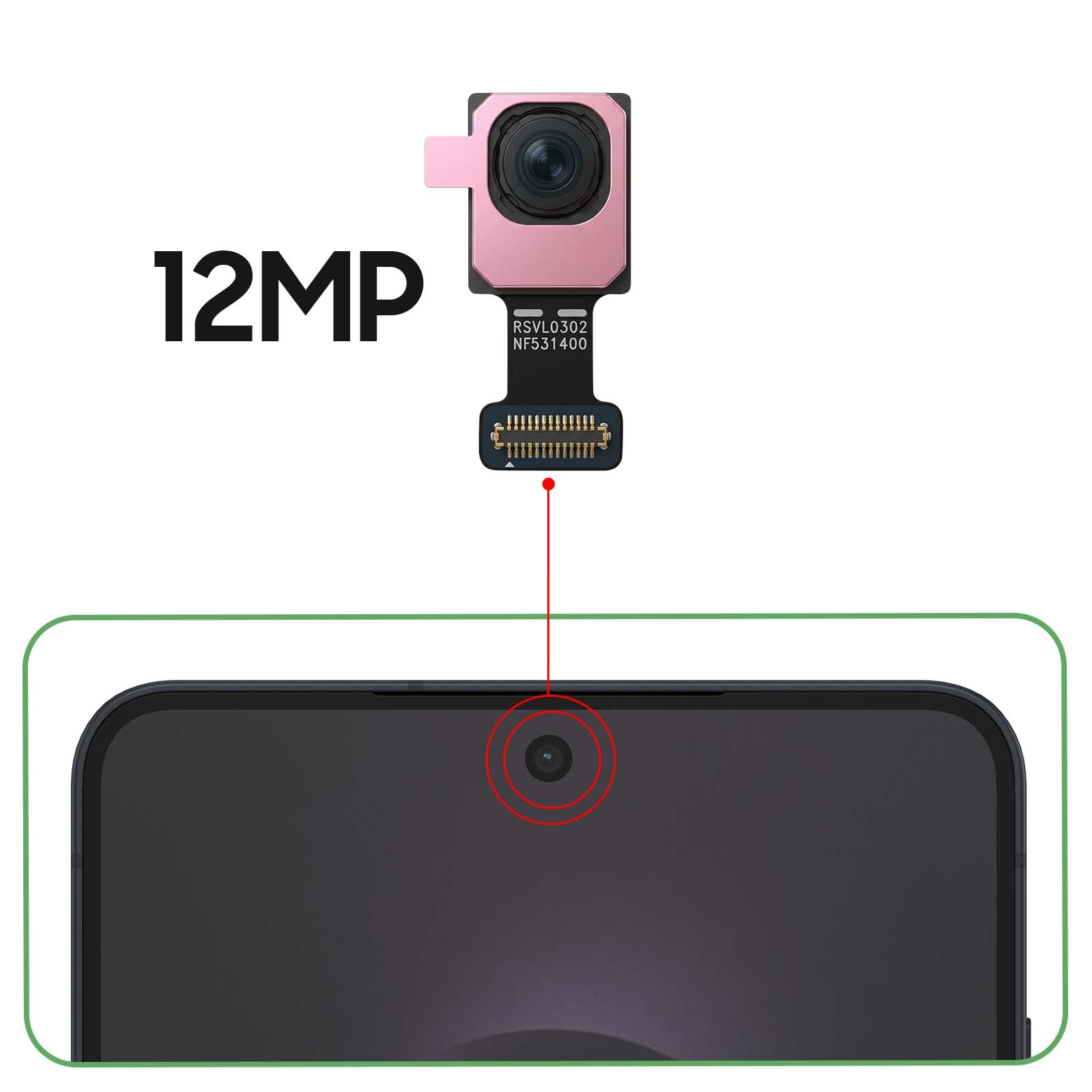 Caméra Frontale 12MP Galaxy S25 Edge Module Optique Haute Précision