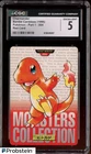 1996 VINTAGE Pokemon Bandai Carddass Red Card Charmander CGC 5 EX