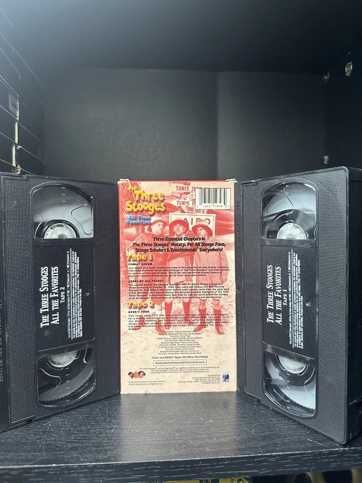 The Three Stooges All-Time Favorites VHS 2 Tapes Set - Image 2 of 4