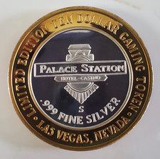Palace Station Las Vegas $10 Ltd Ed Token .60  .999 Fine Silver JAMES DEAN