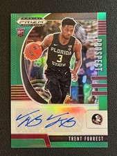 Trent Forrest 2020 Panini Prizm Draft Picks Green Prizm Auto PA-TF RC Jazz