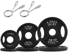 BalanceFrom Classic Cast Iron Weight Plates for Strength Training, 2-Inch