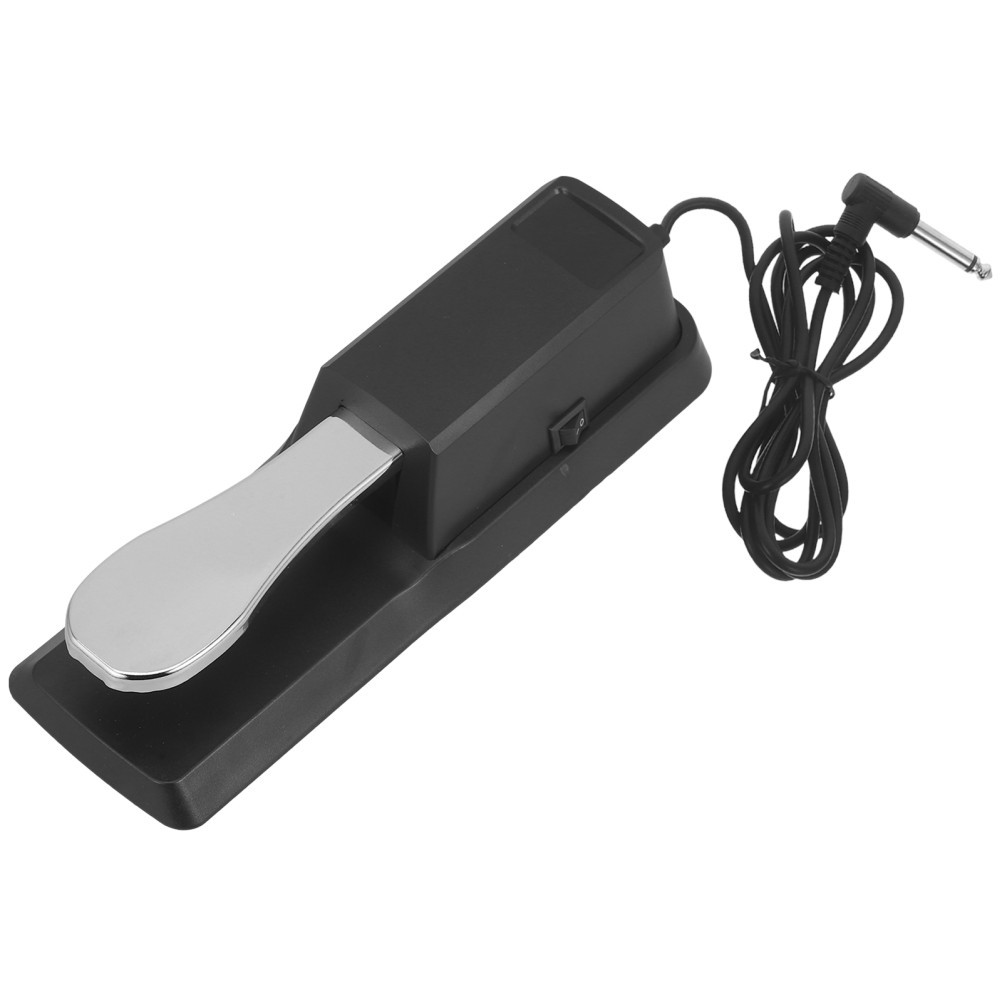 Pedale di supporto tastiera resistente lega ABS argento per strumento pianoforte elettronico foto 3