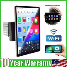 Double 2DIN Rotatable 10" Android 13 Touch Screen Car Stereo Radio GPS NAVI FM