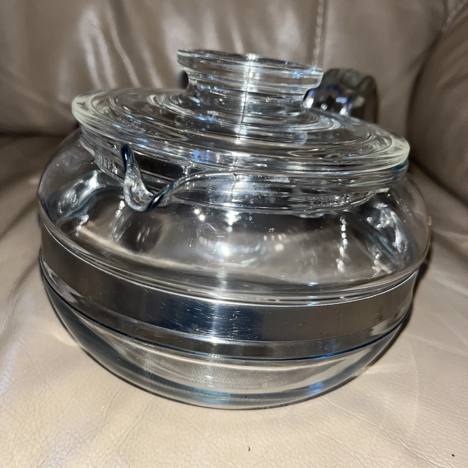 Vintage Pyrex Flameware Coffee Tea Pot Kettle 8336 8446B 6 Cup Immaculate - Image 4 of 4